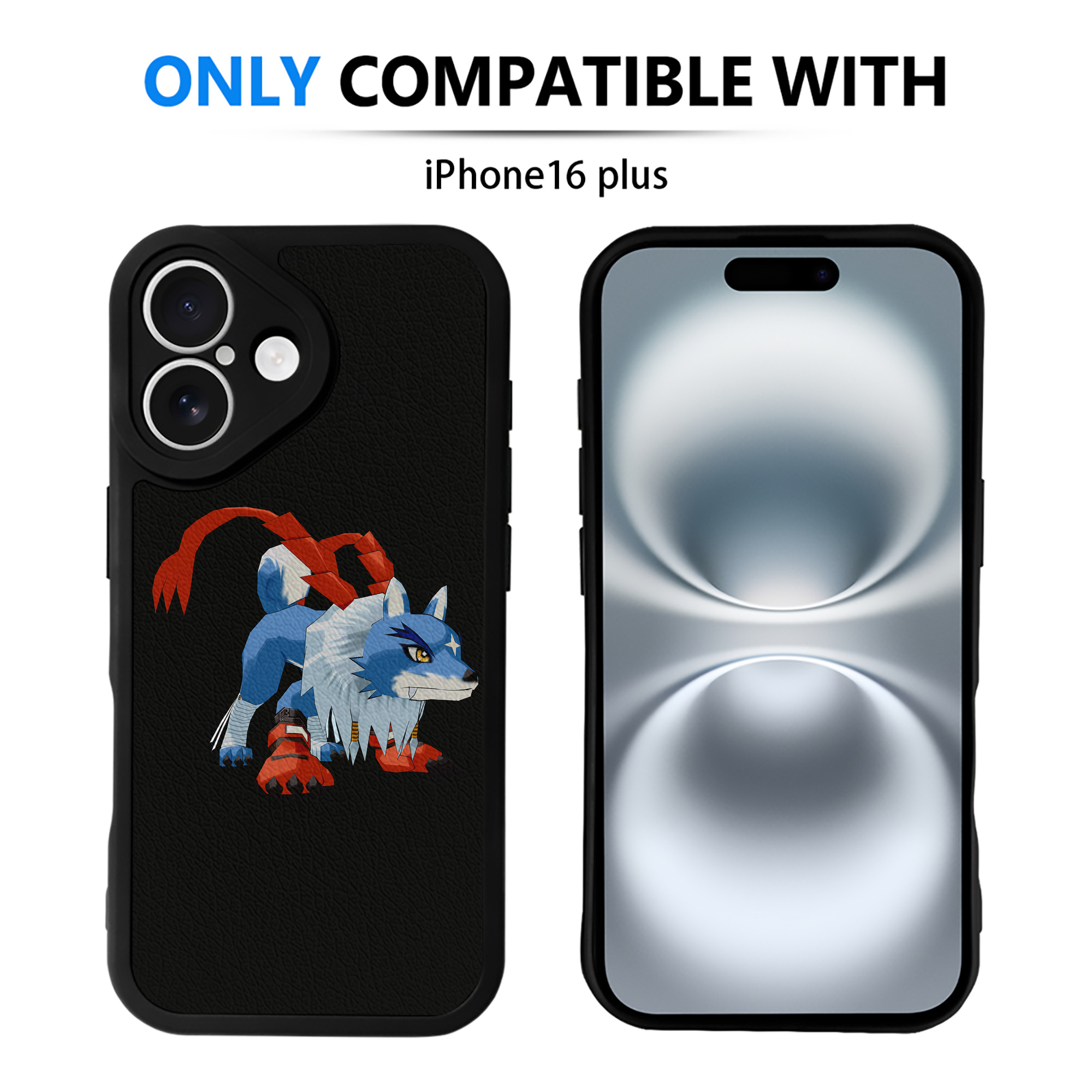 （画像用） Digimon デジタルモンスター/デジモン 【iPhone 16シリーズ対応】シリコンスマホケース（レザー調） 材質：シリコン
